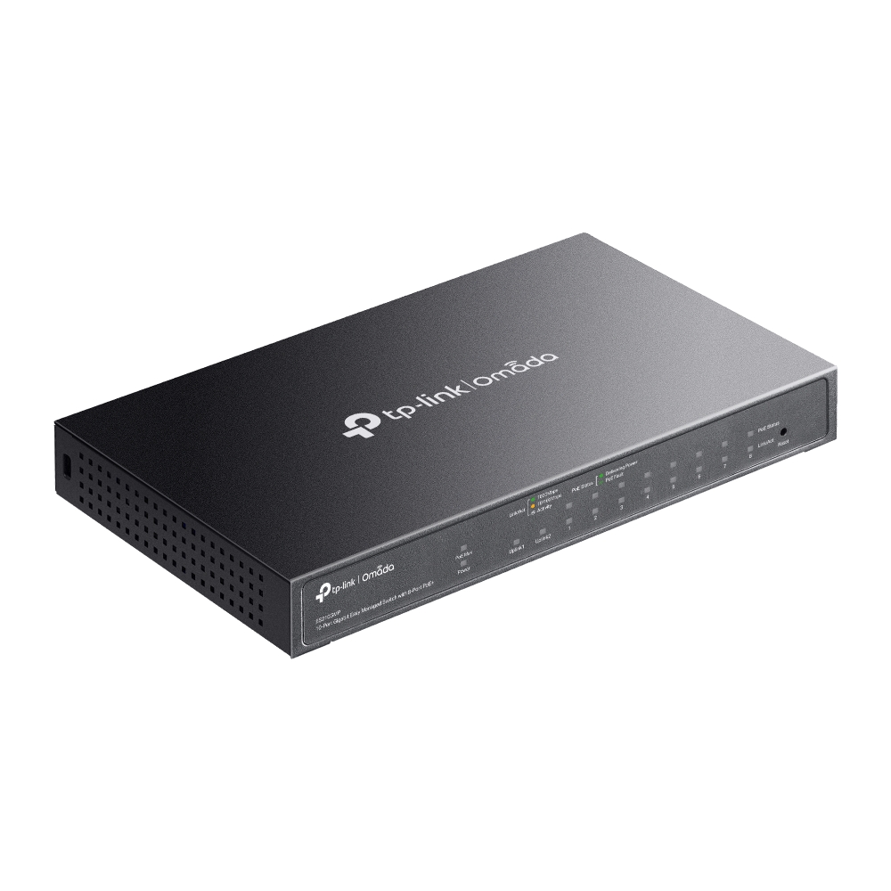 Коммутатор TP-Link Omada ES210GMP PoE+ GbE Easy Managed  10-портовый 