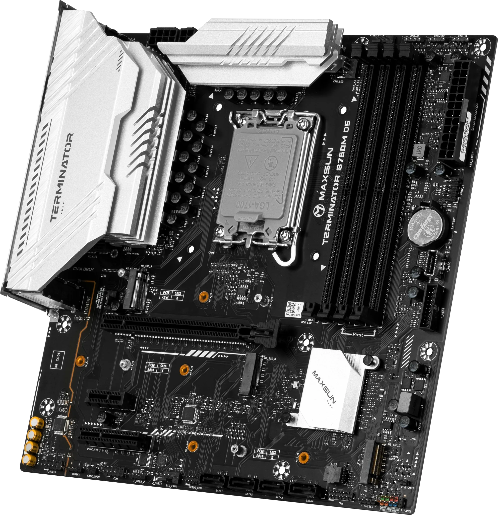 Материнская плата Maxsun Terminator B760M D5 V2 [LGA 1700, Intel B760, 4xDDR 5, 3xM.2, 1xPCI-E x16, Micro-ATX]