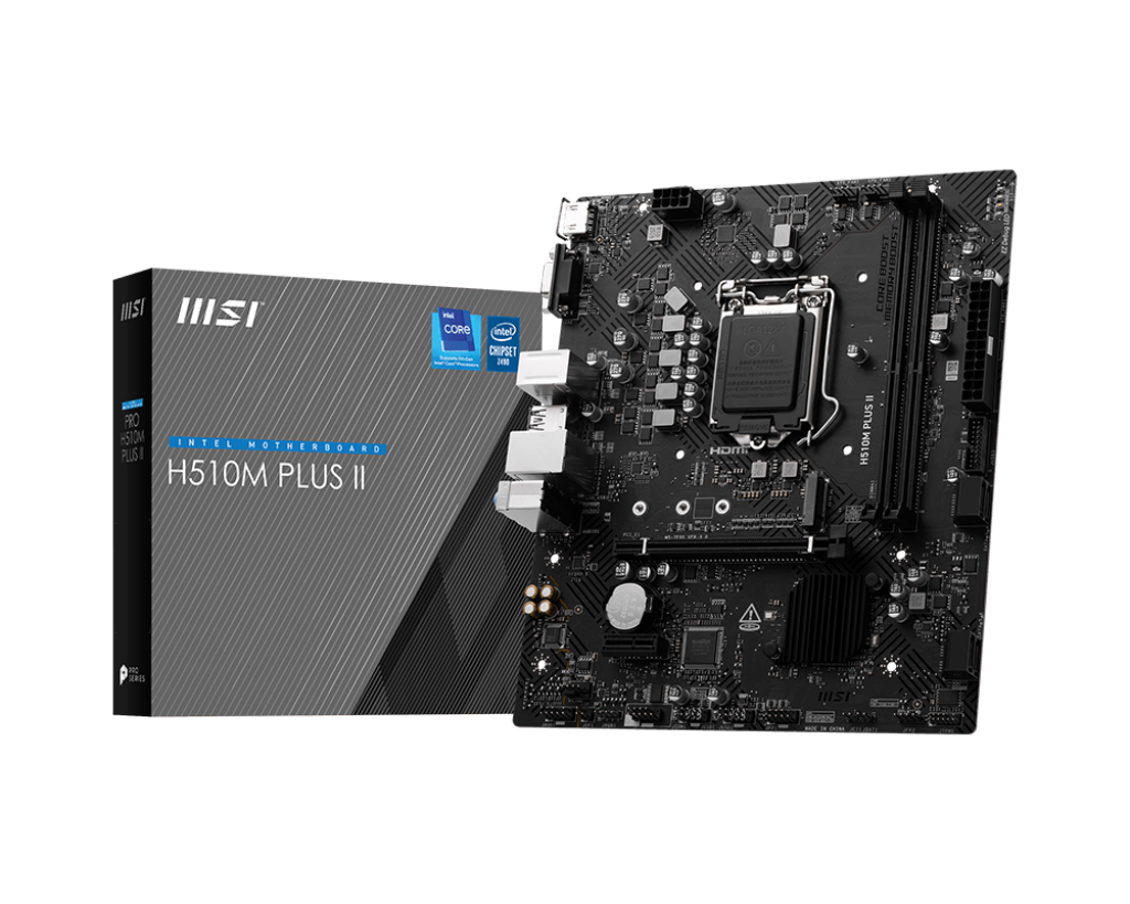 Материнская плата MSI H510M PLUS II [LGA 1200, Intel Z490, 2xDDR 4, 1xM.2, 1xPCI-E x16, Micro-ATX]