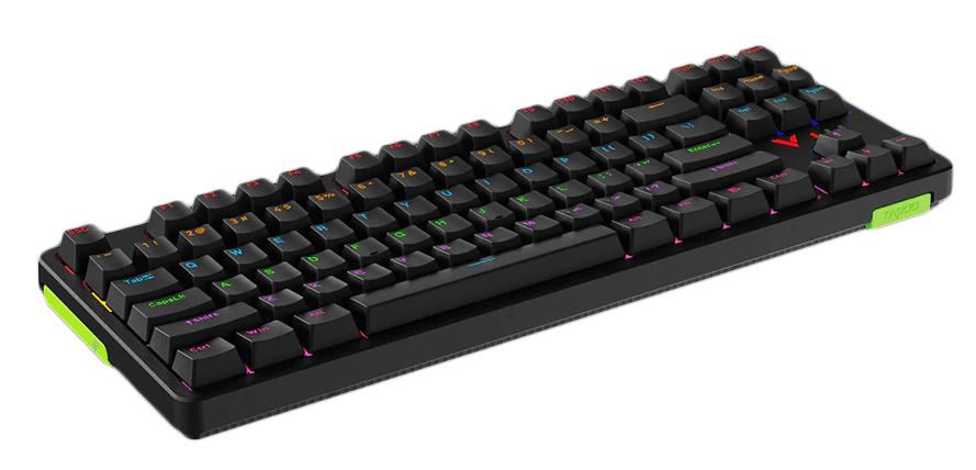 Клавиатура Rapoo V500PRO-87 [механическая, проводная + беспроводная, RGB подсветка, черная]