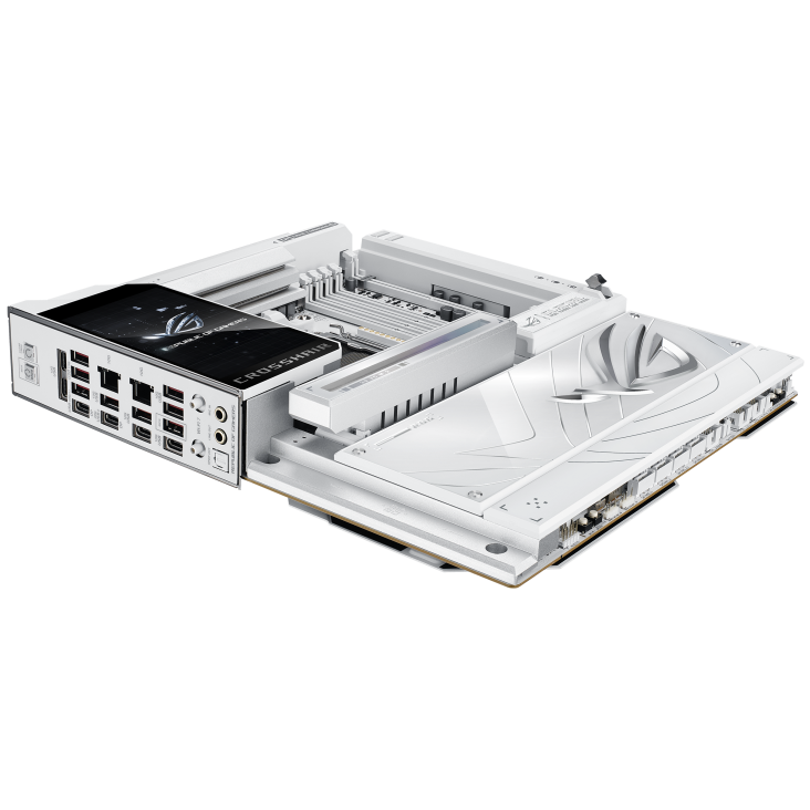 Материнская плата Asus ROG CROSSHAIR X870E GLACIAL [AM5, AMD X870E, 4xDDR 5, 7xM.2, 2xPCI-E x16, Standard-ATX]