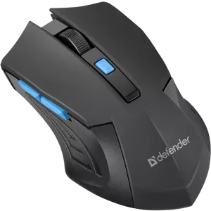 Мышь Defender Accura MM-275 (52275) [беспроводная, светодиодная, 1600 DPI, подсветка, черная]