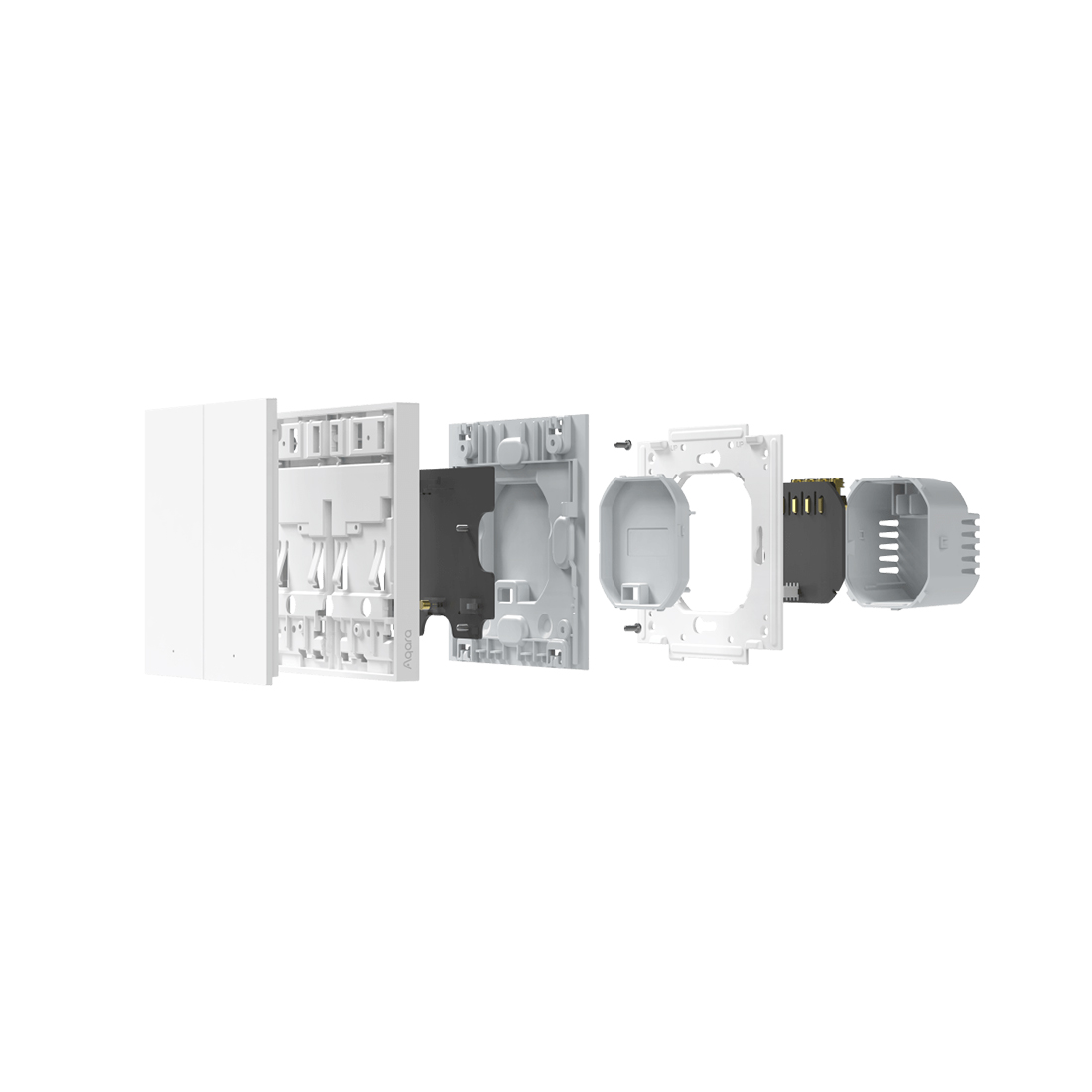 Настенный выключатель AQARA Smart Wall Switch H1(No Neutral, Double Rocker) [WS-EUK02]