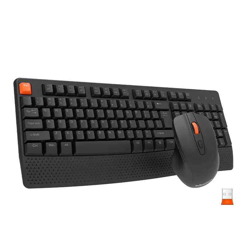 Клавиатура+мышь MeeTion C4130 (MT-C4130 Black) [мембранная, беспроводная, черная]