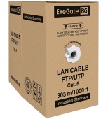 Кабель сетевой ExeGate UTP4-C6-CCA-S23-IN-PVC-GY-305, бухта Cable UTP, (~305м)