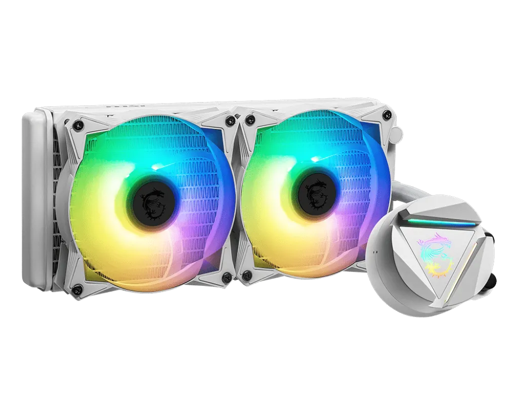 Система охлаждения MSI MAG CORELIQUID 240R V2 WHITE [120 мм, 2000 об/мин, 34.3 дБ, 4 pin]