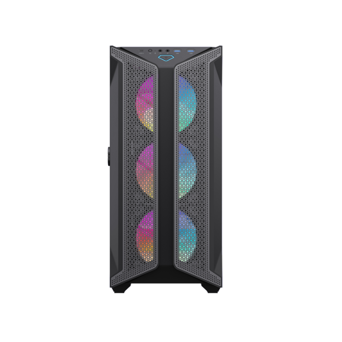 Корпус GameMax Brufen COC Black (1126-3608R0043) [Midi Tower, 5х 120 мм ARGB, черный]