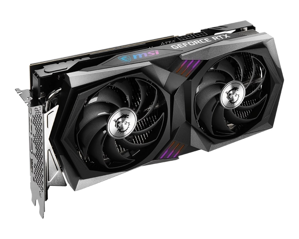 Видеокарта MSI GeForce RTX3060 GAMING 12G [12 ГБ, GDDR6, 192 бит, 1320 МГц, 1837 МГц, HDMI, DisplayPort (3 шт)]