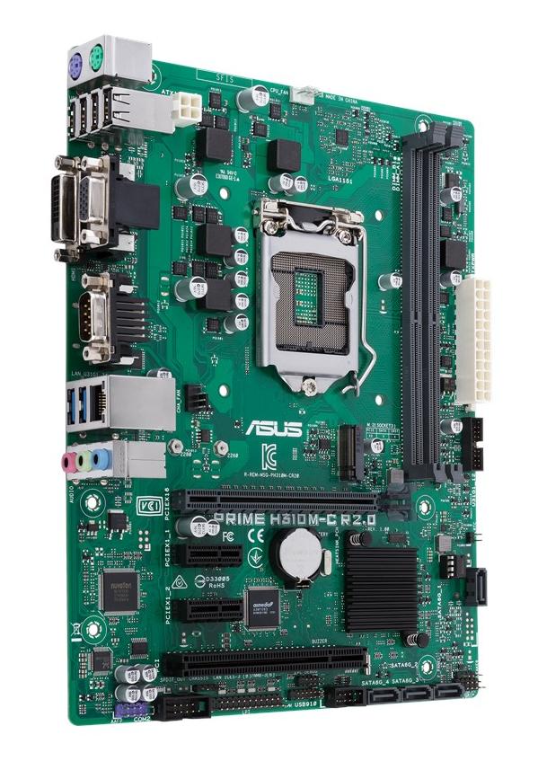 Материнская плата Asus Prime H310M-C R2.0 LGA1151, 2XDDR4 2666/2400/2133MHZ, 4XSATA3,1XM.2, COM MATX 