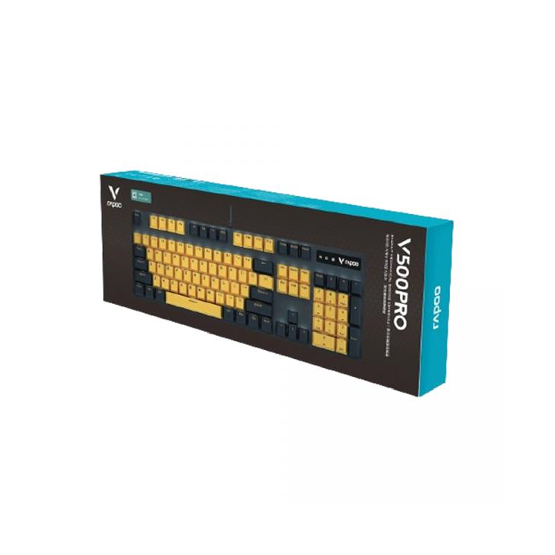 Клавиатура Rapoo V500PRO TM Yellow Blue [Механическая, проводная, клавиш - 104, подсветка, Желтый]
