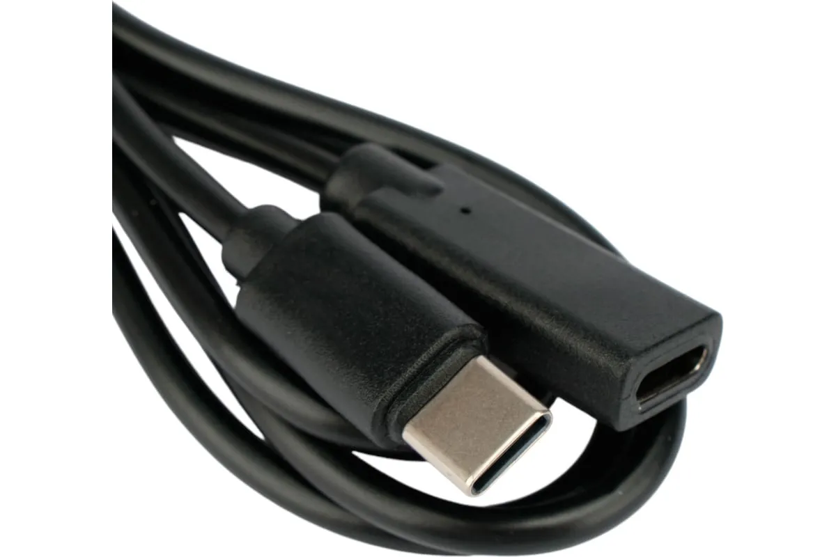 Кабель-удлинитель Cablexpert CCP-USB2-CMCF-1M, Type-C(М)/Type-C(F), USB 2.0, 1м, черный