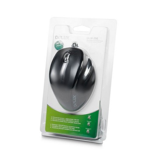 Мышь Delux DLM-396OUB [проводная, светодиодная, 1000 DPI, черная]