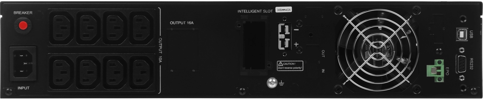 ИБП Ippon Innova RTB 1500, 1500 ВA, 1350 Вт, AVR 165-290В, 8xIEC C13, управление по USB/COM