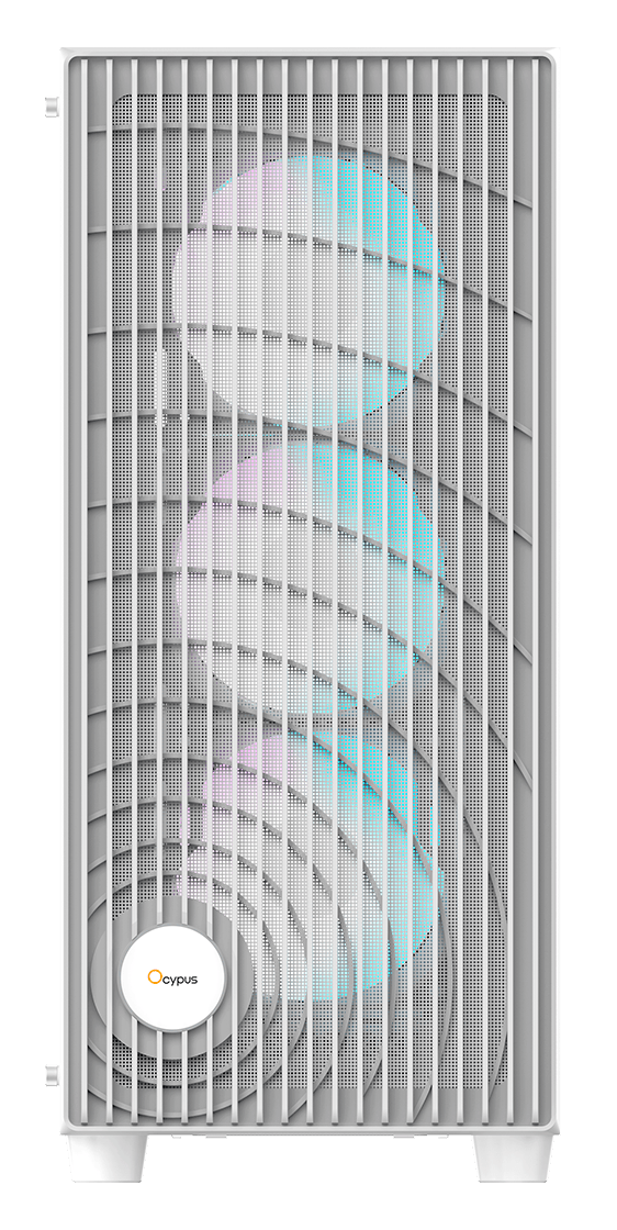 Корпус Ocypus Gamma C70 WH ARGB (Gamma-C70-WHG400XX-GL) [Midi Tower, 4 x 120 мм, белый]