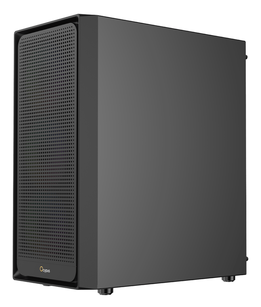 Корпус Ocypus Gamma C50 BK ARGB (Gamma-C50-BKG400XX-GL) [Mini Tower, 4 x 120 мм, черный]