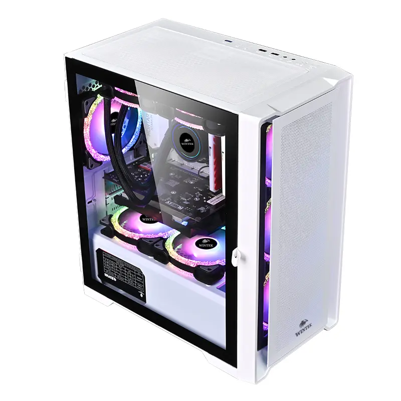 Корпус Wintek, Andromeda D531-W TG, без БП, белый  - купить в интернет-магазине Forcecom.kz Корпус Wintek, Andromeda D531-W TG, без БП, белый