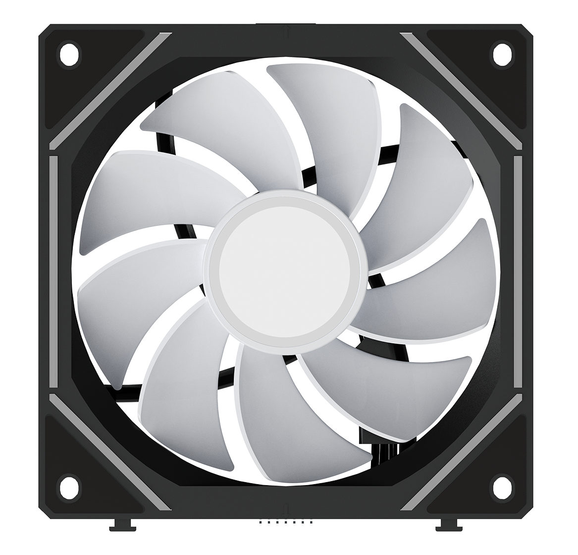 Вентилятор для корпуса Ocypus Gamma F12 UNI BK ARGB REVERSE BLADE [123 x 120 мм, 1800 об/мин, 53 CFM, 31 дБ, PWM]