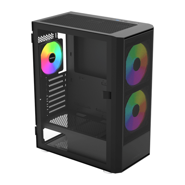 Корпус Montech X2 PLUS (B) [Midi Tower, 1 × 120 мм, 2 × 140 мм, Черный]