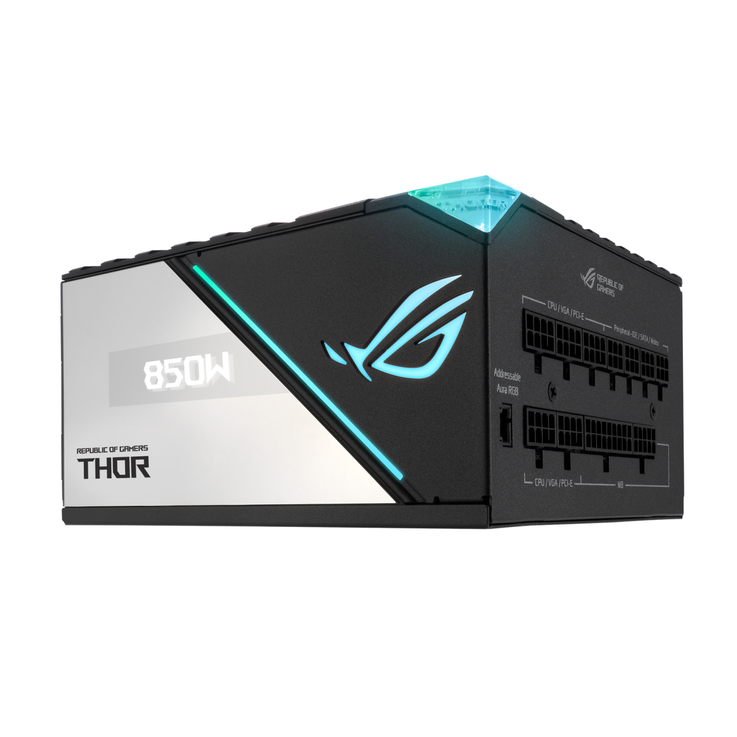 Блок питания Asus ROG Thor Platinum II (ROG-THOR-850P2-GAMING) [850 Вт, 80 PLUS Platinum, 12x SATA, 1 x 16 pin (12VHPWR), 3 x 6+2 pin PCIe, 2x 4+4 pin CPU, EPS12V, ATX]