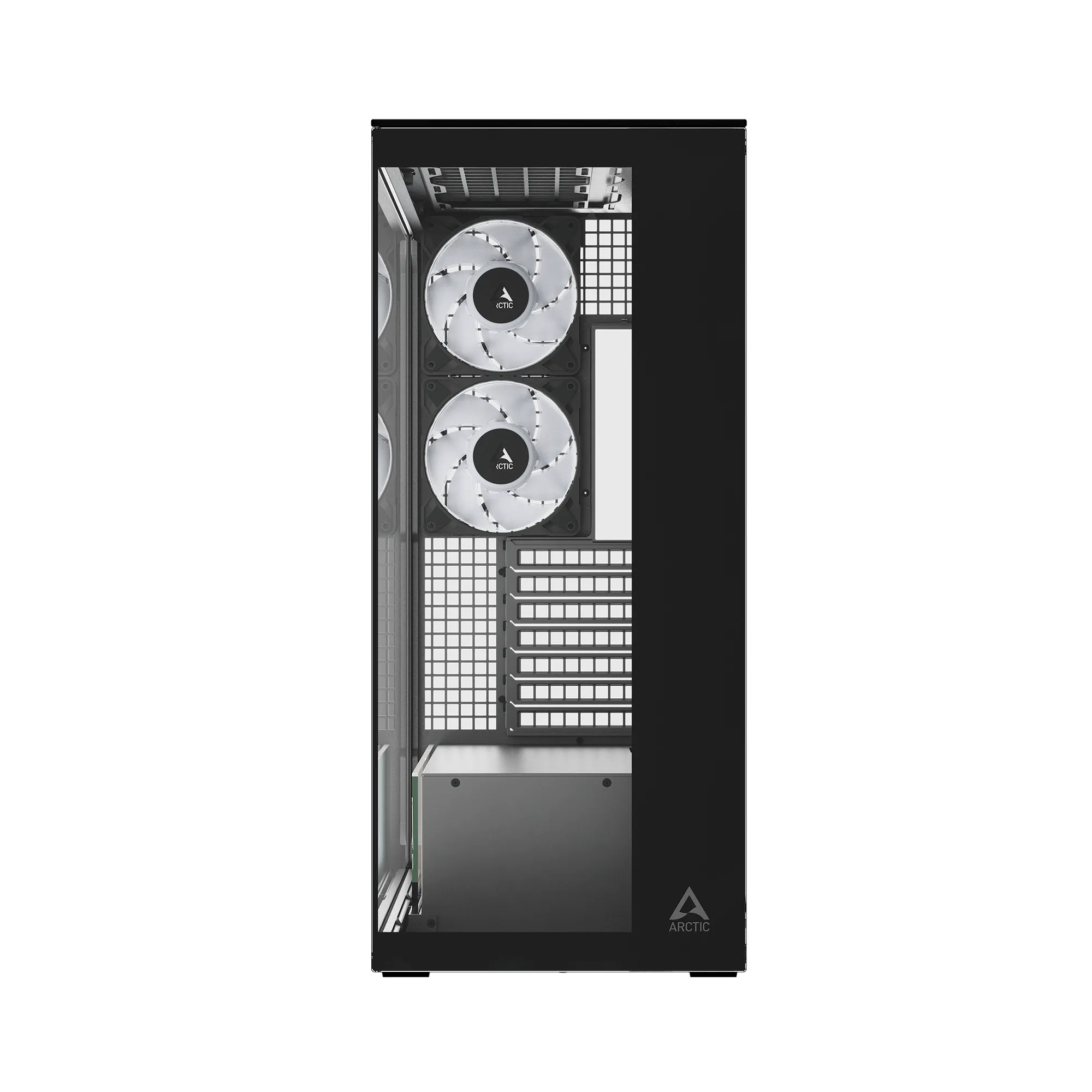 Корпус Arctic Xtender Black(Clear Glass) (ACPCC00023A) [Full Tower, 2×120 мм + 3×140 мм A-RGB, Черный]