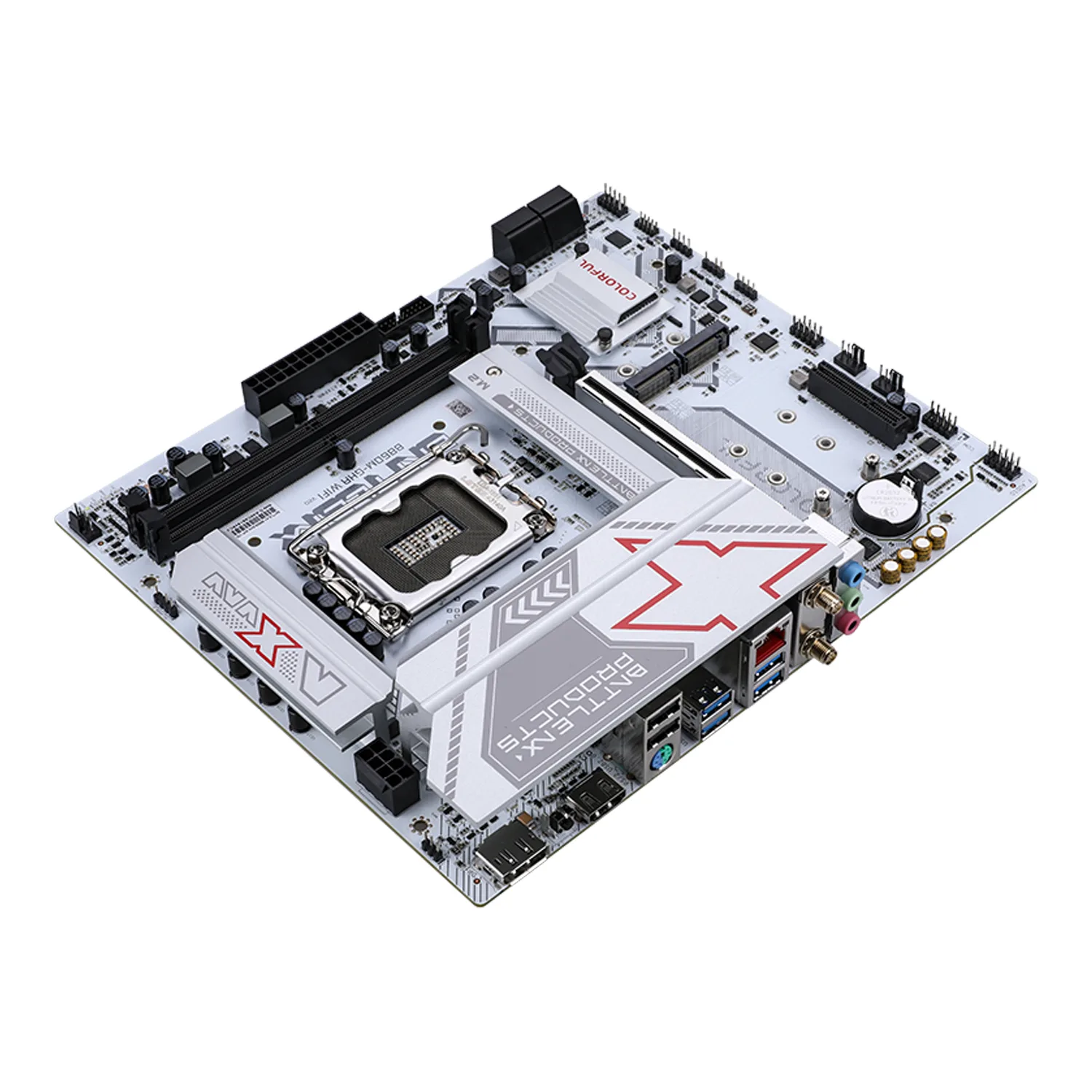 Материнская плата Colorful BATTLE-AX B860M-GHA WIFI V20 [LGA 1851, Intel B860, 2xDDR5, 3xM.2, 1xPCI-E x16, Micro-ATX]