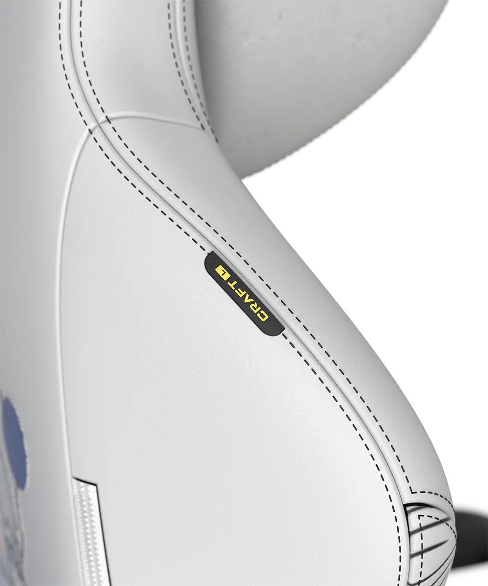 Игровое компьютерное кресло DXRacer Craft Standard F-23-Thinker (GC/LCF23LTA) Белый, Принт