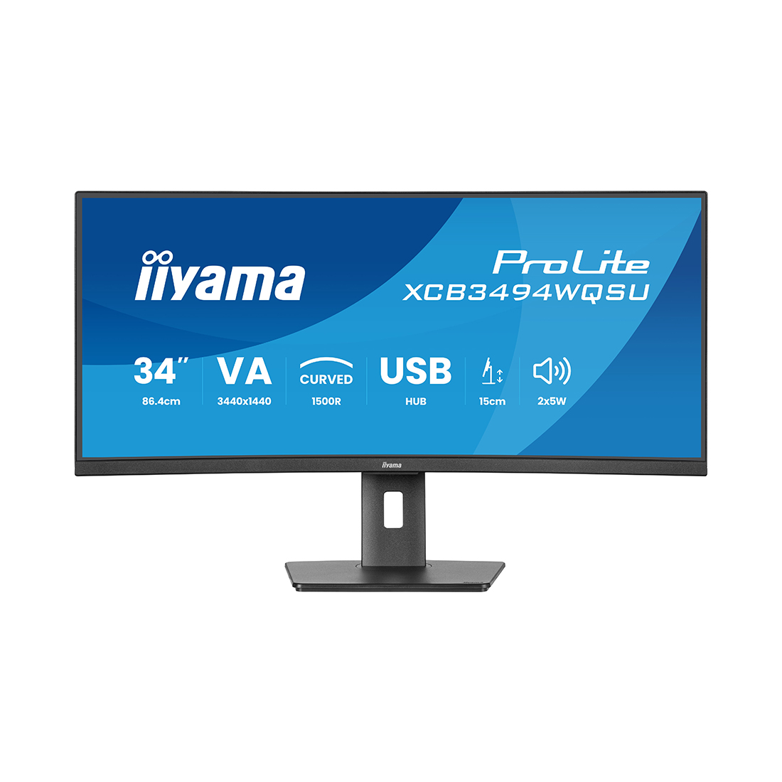 Монитор Iiyama ProLite PL3494WQ (XCB3494WQSU-B1) [34", VA, 3440x1440, 120 Гц, 0.4 мс, HDMI x2, DisplayPort]
