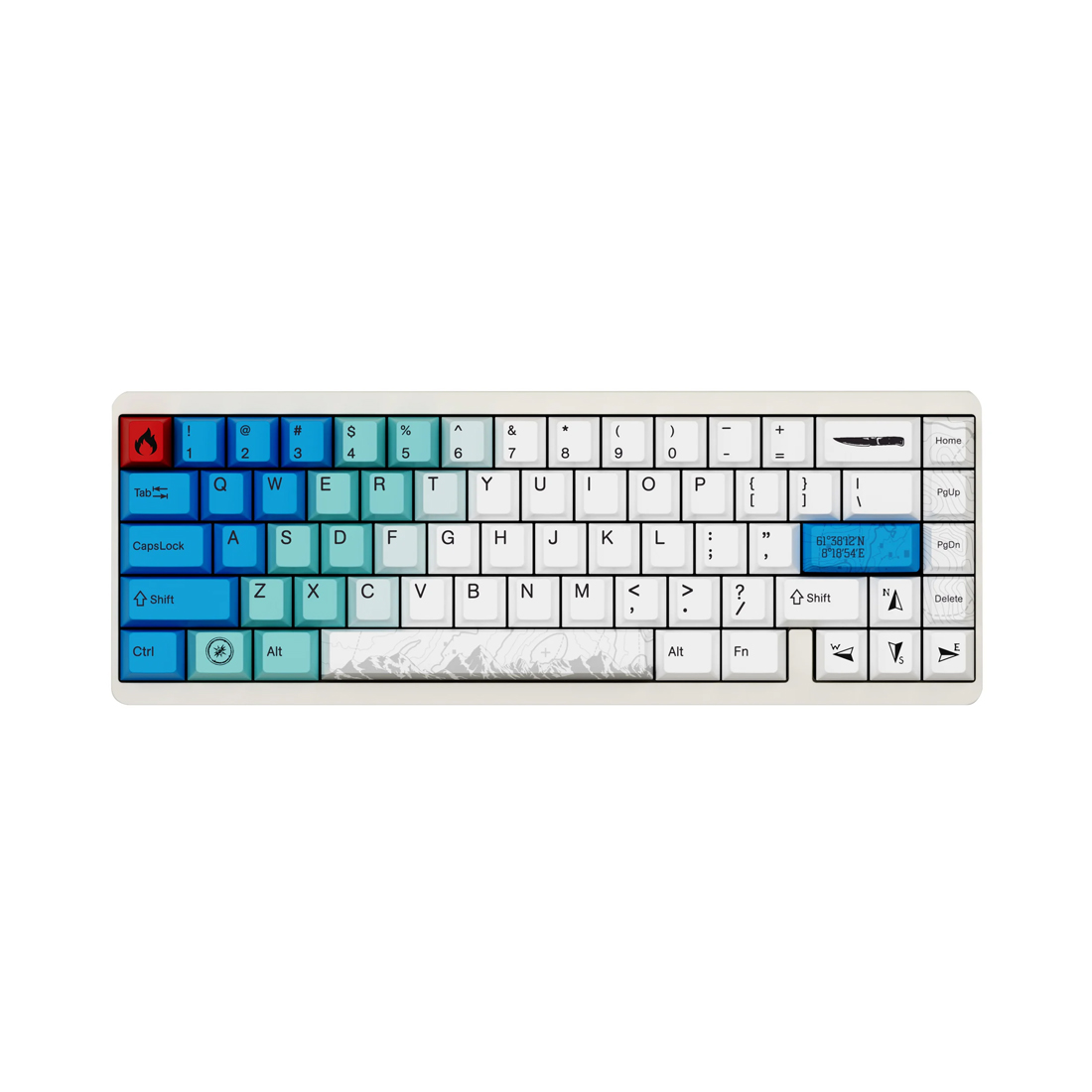 Клавиатура Varmilo Summit Muse 65 Gateron (A88A110H0A5A06A073) [механическая, проводная + беспроводная, белая подсветка, Magnetic White, белая]