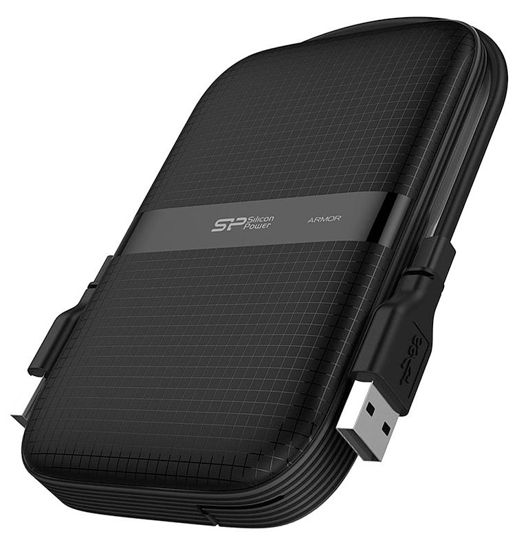 Внешний жесткий диск Silicon Power Armor A60 (SP010TBPHDA60S3A), [1 ТБ, 2.5", USB 3.1 Gen 2 (Type-A, 5400 об/мин, 8 МБ кэш]