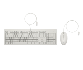 Клавиатура+мышь HP 225 (AW5S6AA) [мембранная, проводная, белая]