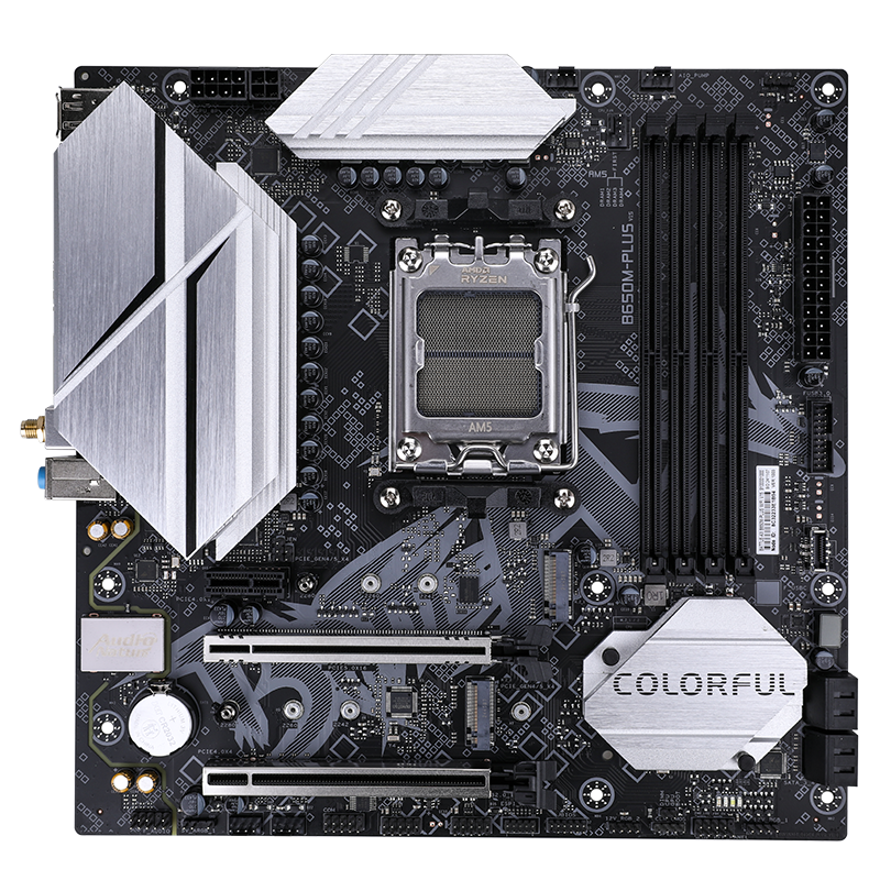 Материнская плата Colorful BATTLE-AX B650M-PLUS WIFI V15 [AM5, AMD B650, 4xDDR 5, 2xM.2, 1xPCI-E x16, Micro-ATX]