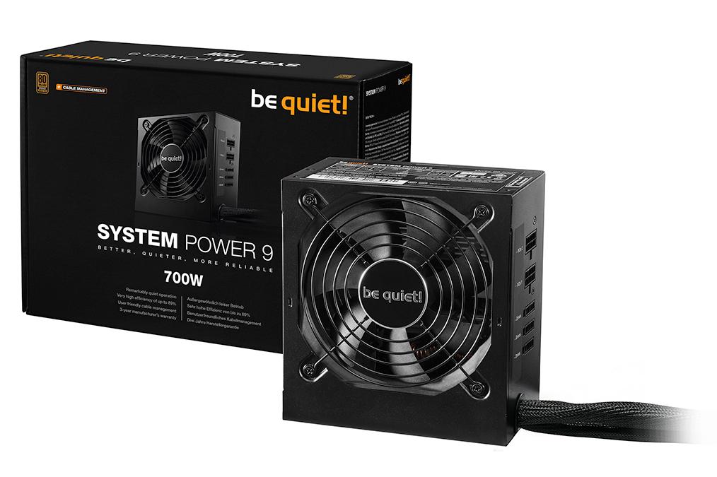 Блок питания Be quiet! System Power 9 700W (S9-CM-700W BN303) [700 Вт, 80 PLUS Bronze, 10x SATA, 4 x 6+2 pin PCIe, 1x 4+4 pin CPU, ATX]