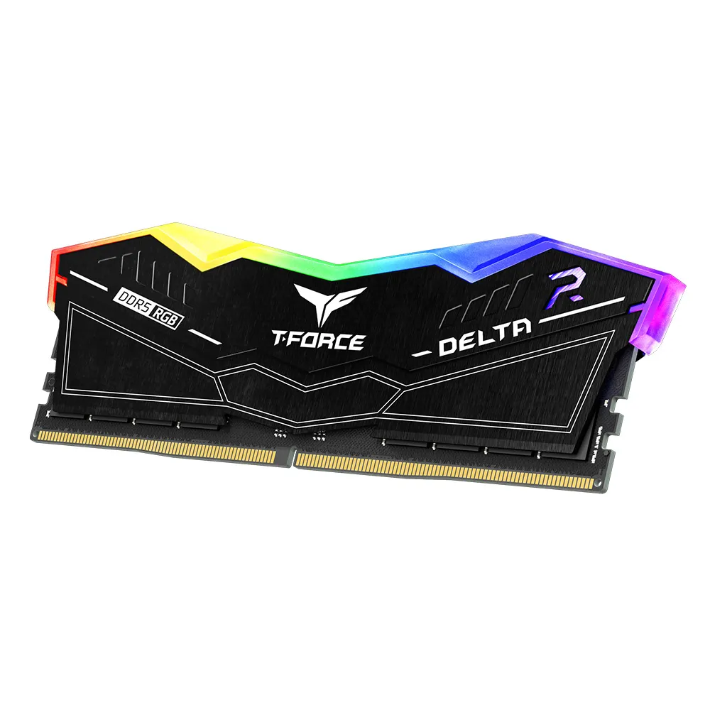 Комплект оперативной памяти Team Group DELTA RGB DDR5 DESKTOP MEMORY BLACK (FF3D532G6000HC38JDC01) [32 ГБ, DDR 5, 6000 МГц, 1.35 В, подсветка, KIT]