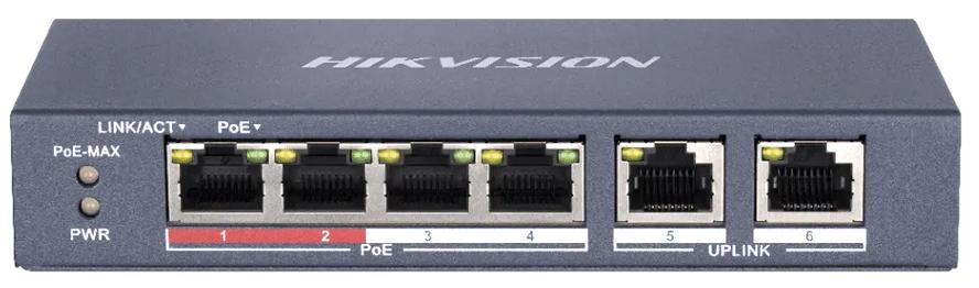 Коммутатор Hikvision DS-3E0106P-E/M(B)