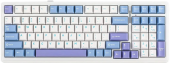 Клавиатура Aula F99 [механическая, проводная + беспроводная, RGB подсветка, Leobog Graywood V3, синяя]