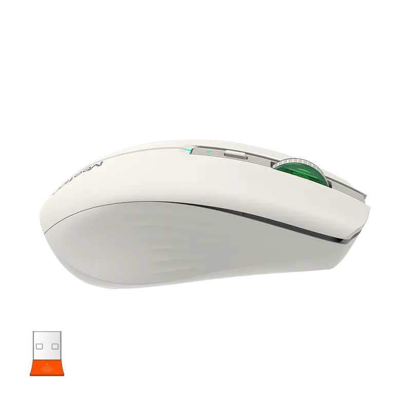 Мышь MeeTion BTM002 [проводная + беспроводная, светодиодная, 1600 DPI, 125 Гц, подсветка, зеленая]