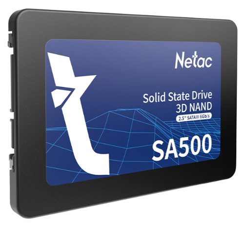 Твердотельный накопитель SSD Netac SA500 (NT01SA500-128-S3X) [128 ГБ, 2.5", SATA III, чтение: 500 МБ/с, запись: 400 МБ/с]