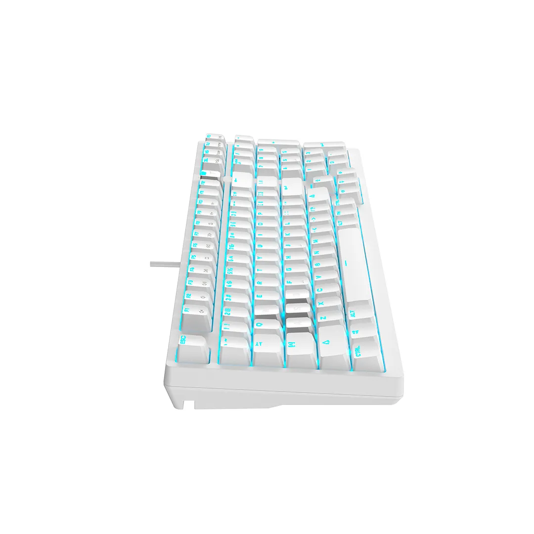 Клавиатура Bloody AT98 White [оптическая, проводная, RGB подсветка, Bloody Alpha, белая]