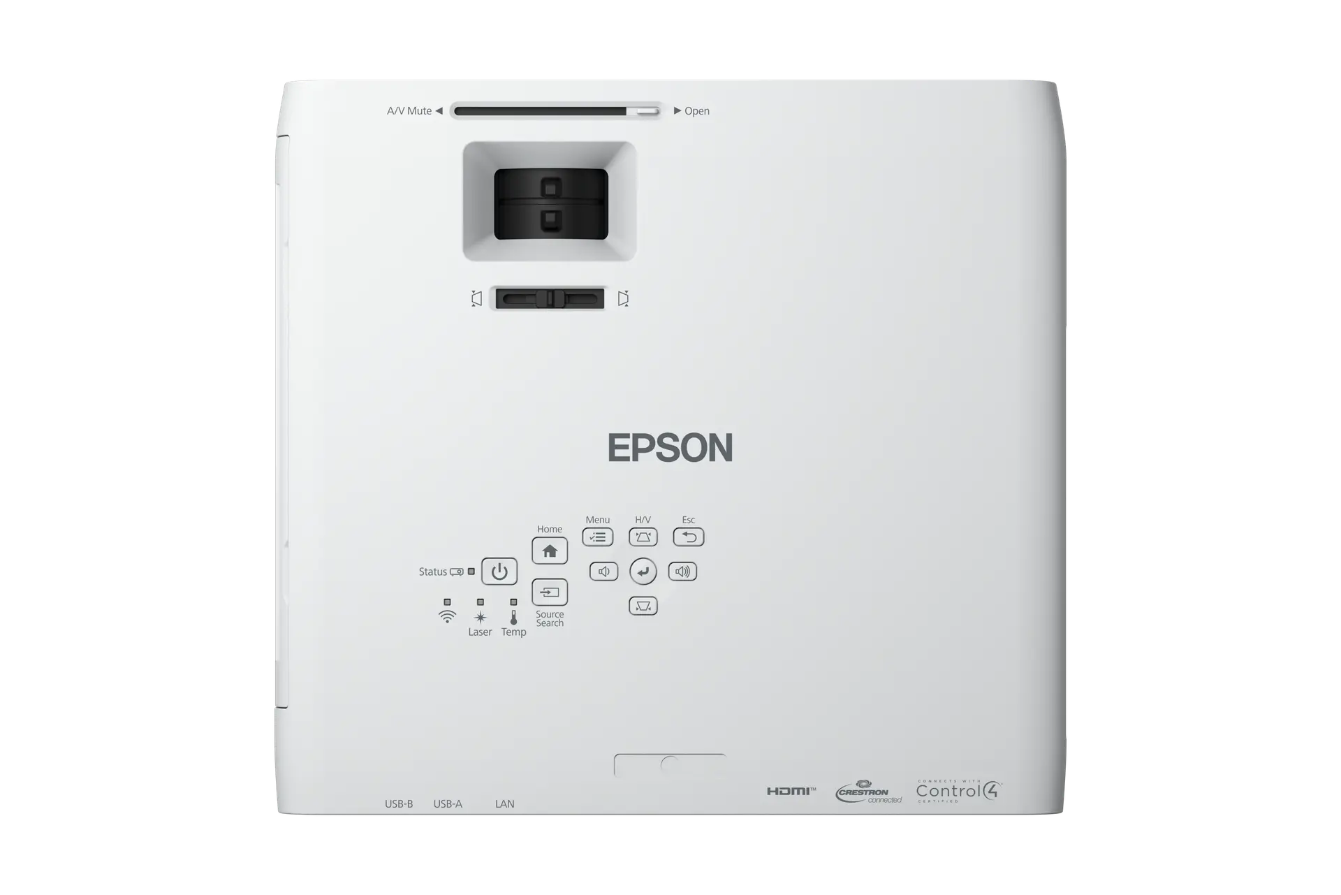 Лазерный проектор Epson EB-L260F (V11HA69080), 3LCD, 4600LM, FHD, 5 млн:1, USB, LAN, WIFI, VGA, HDMI