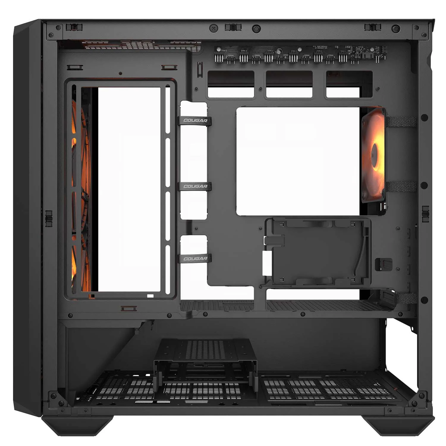 Корпус Cougar MX600 Mini RGB [Mini Tower, 1x 120 мм ARGB, 2x 160 мм ARGB, черный]