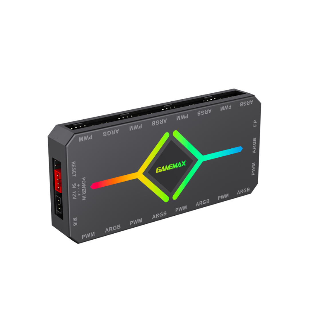 Контроллер подсветки Gamemax V4.0 ARGB+PWM HUB BK (12В) (1308-1300R0065) - купить в интернет-магазине Forcecom.kz Контроллер подсветки Gamemax V4.0 ARGB+PWM HUB BK (12В) (1308-1300R0065)