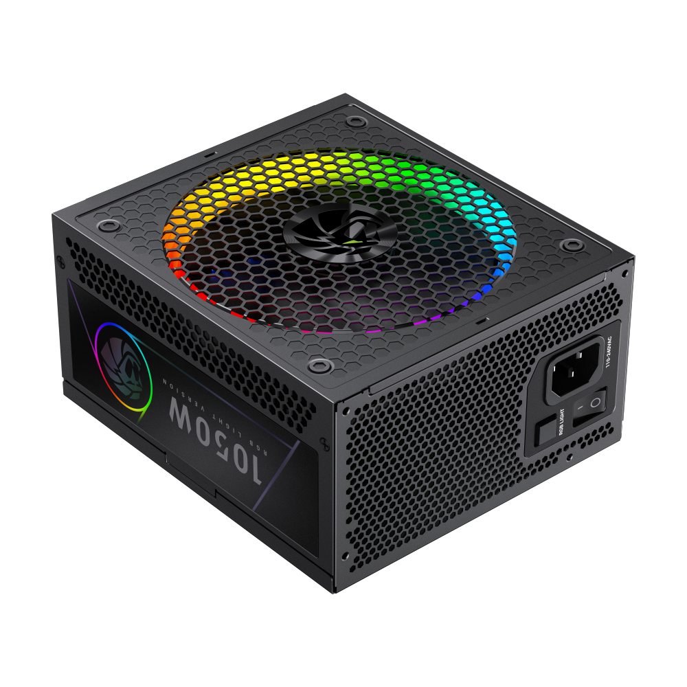 Блок питания GameMax RGB 1050G Gold (2109-1050B0043) [1050 Вт, 80 PLUS Gold, 10x SATA, 2 x 16 pin (12VHPWR), 4 x 6+2 pin PCIe, 2x 4+4 pin CPU, ATX]