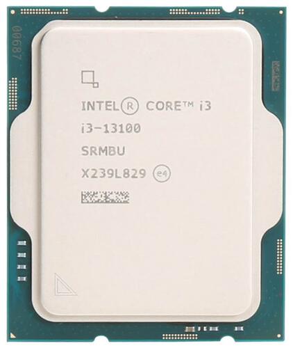 Процессор Intel Сore i3-13100 [LGA 1700, 4 x 3.4 ГГц, TDP 89 Вт, OEM]