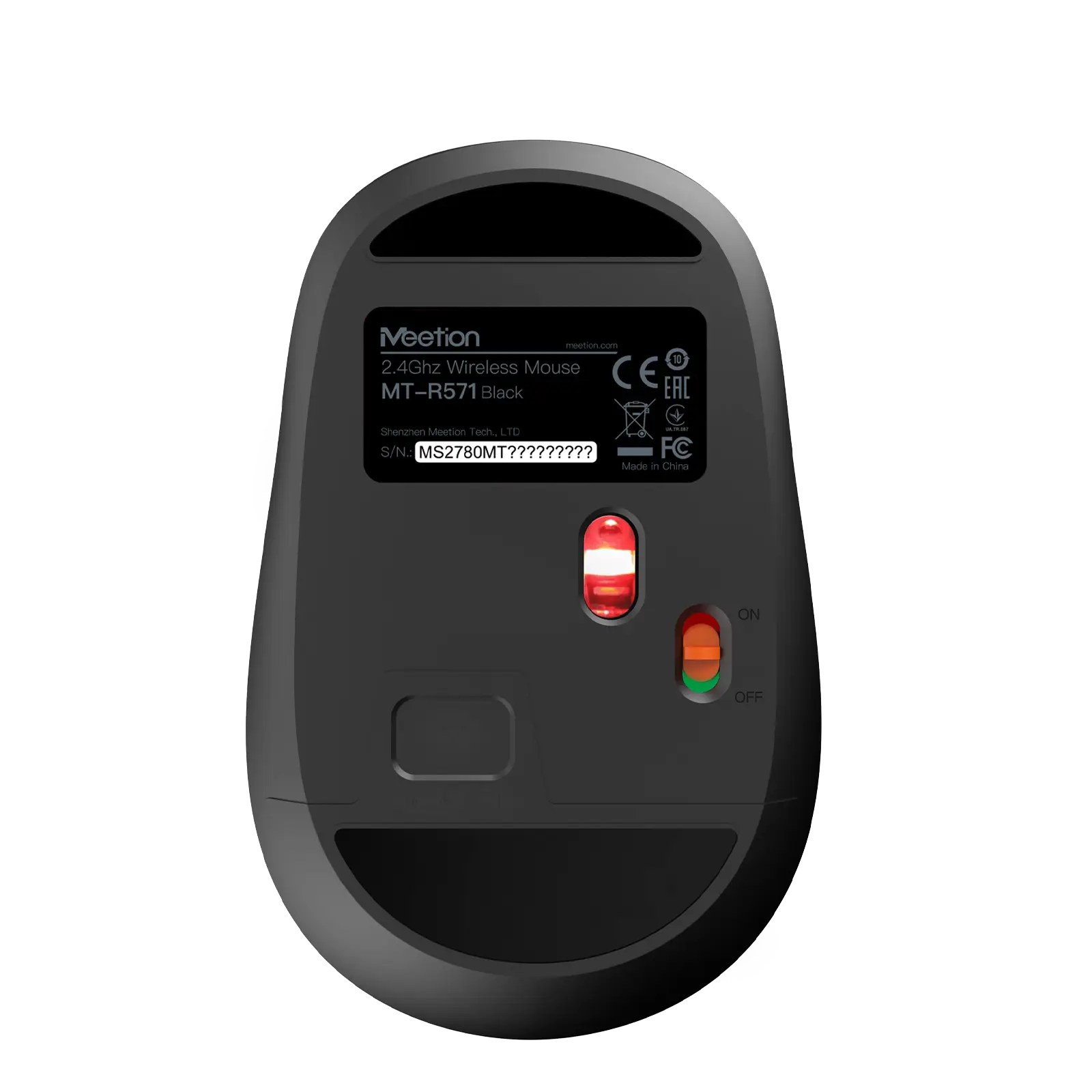 Мышь MeeTion R571 [беспроводная, светодиодная, 1600 DPI, черная]