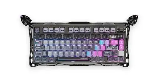 Клавиатура Gravastar Mercury K1 Pro Cyberpunk [Механическая, беспроводная, клавиш - 79, подсветка, черная]