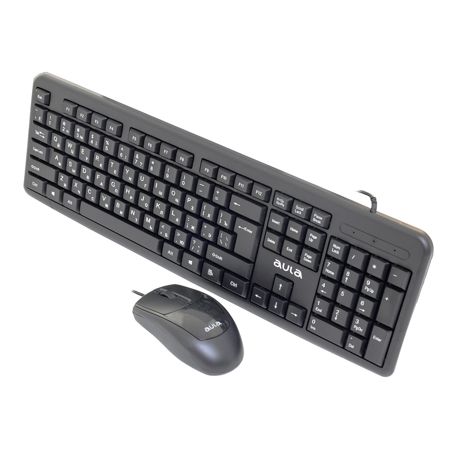 Клавиатура+мышь Aula AC209 [мембранная, проводная, черная]
