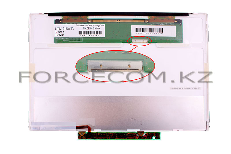 Матрица для ноутбука 12.1" Toshiba, LTD121EW7V, H/W:5, F/W:2, WXGA 1280x800, CCFL1