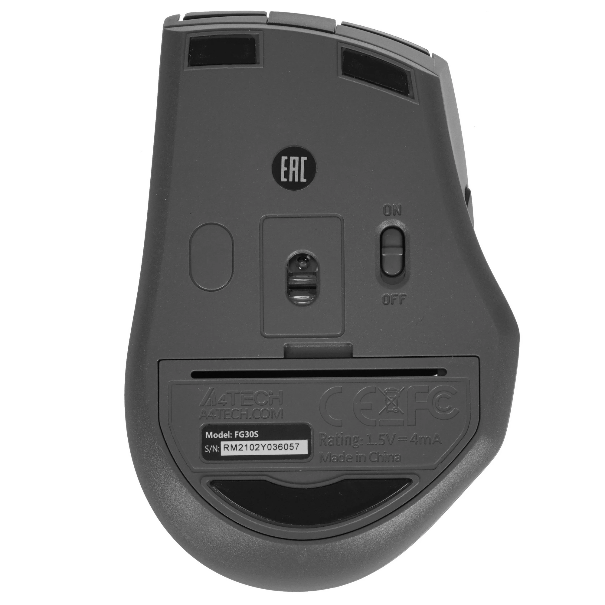 Мышь A4Tech Fstyler FG30S [проводная, светодиодная, 2000 DPI, 125 Гц, серая]