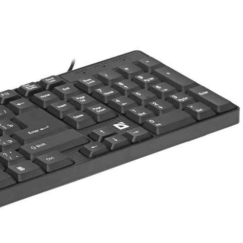 Комплект проводной клавиатура+мышь Defender York C-777 RU черный