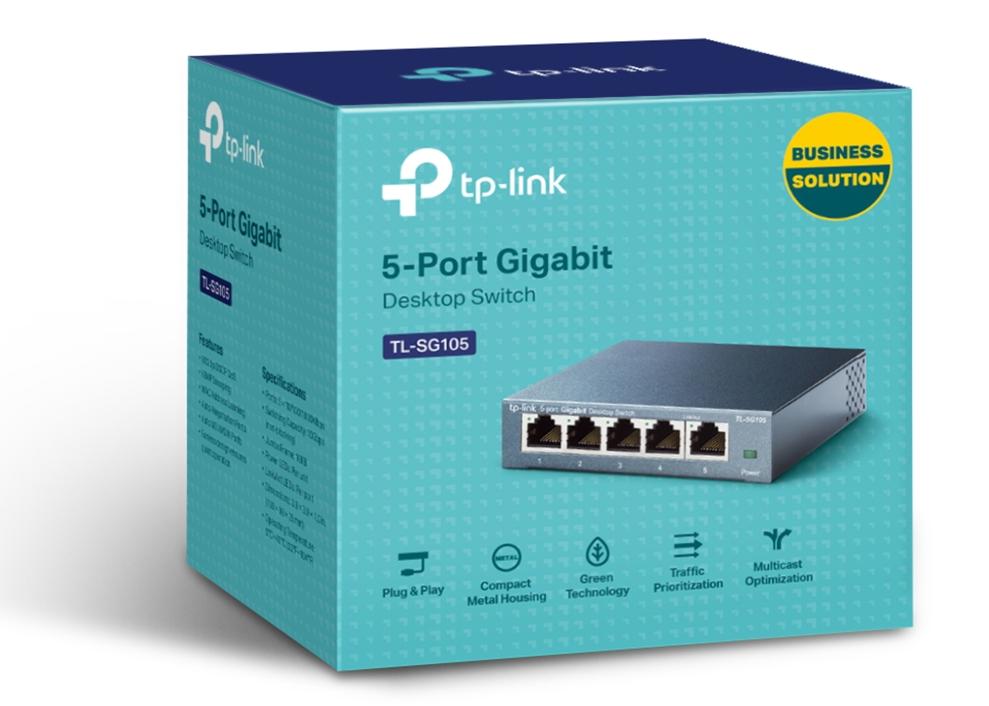 Коммутатор неуправляемый, TP-Link, TL-SG105, 5-port 10/100/1000 Mbit/s - купить в интернет-магазине Forcecom.kz Коммутатор неуправляемый, TP-Link, TL-SG105, 5-port 10/100/1000 Mbit/s